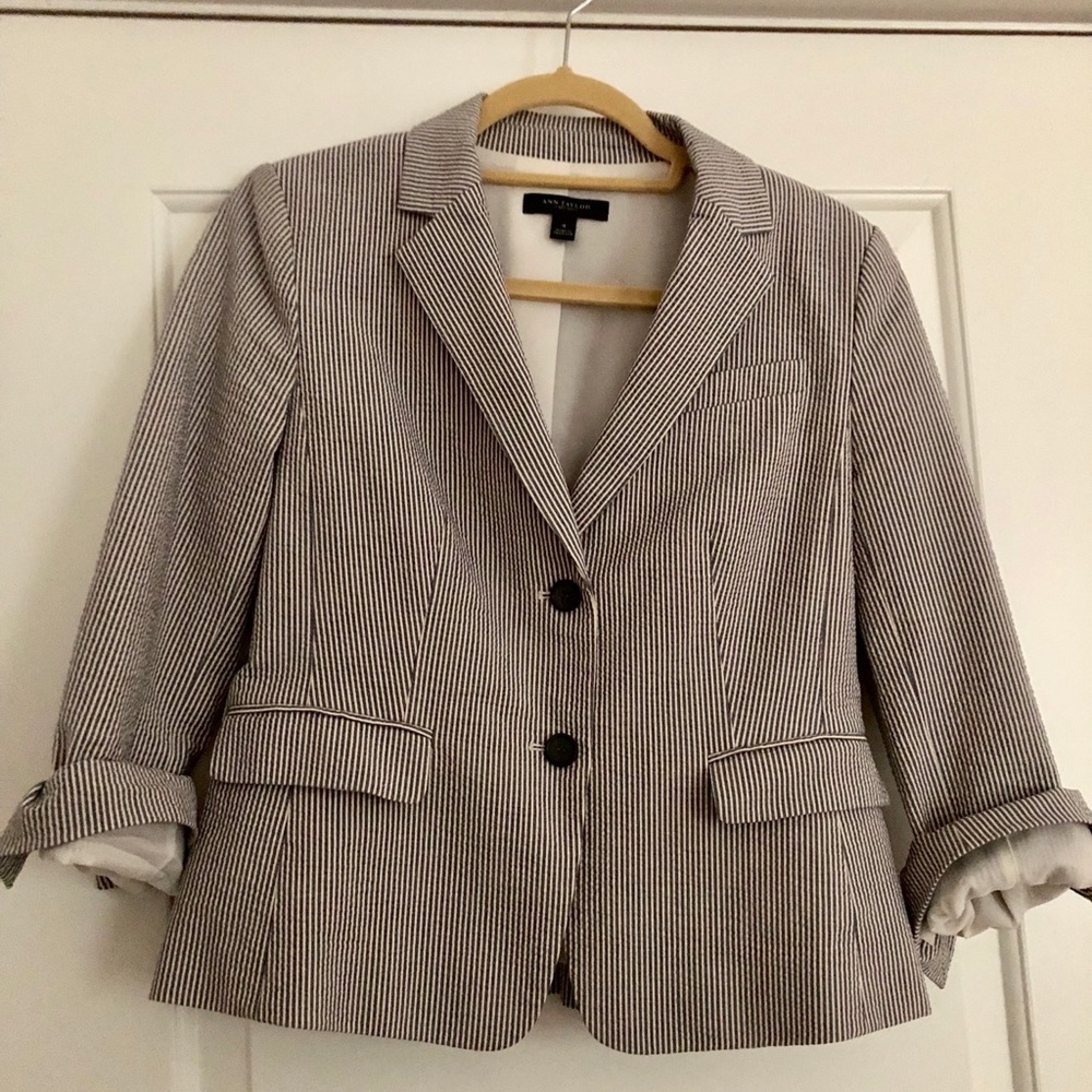 Ann Taylor Pinstripe Blazer
